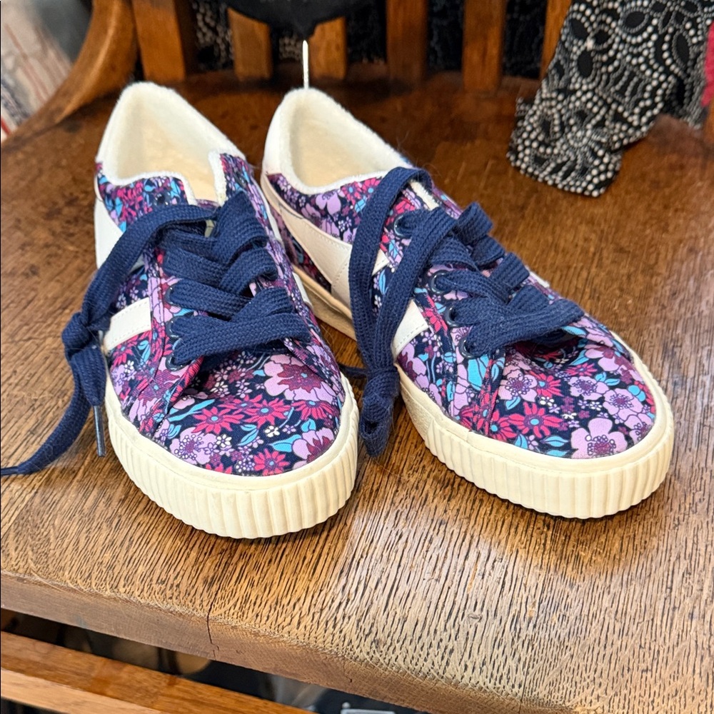 NWOB Talbot Sneakers with Floral and Navy Design